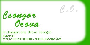 csongor orova business card